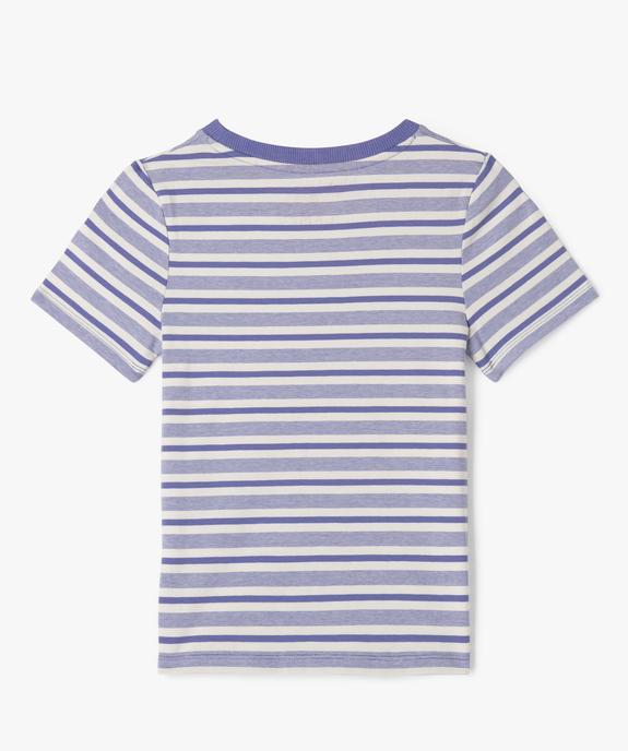 Tee-shirt à manches courtes rayé fille - Camps United vue3 - CAMPS GEMO FOR GOOD - GEMO