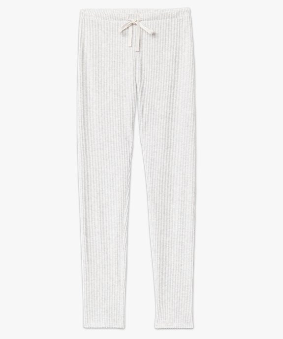 Pantalon de pyjama femme en maille côtelée vue4 - GEMO(HOMWR FEM) - GEMO
