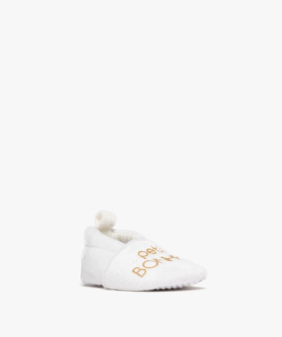 Chaussons de naissance à message pailleté bébé vue2 - LITTLE LOVE GEMO FOR GOOD - GEMO