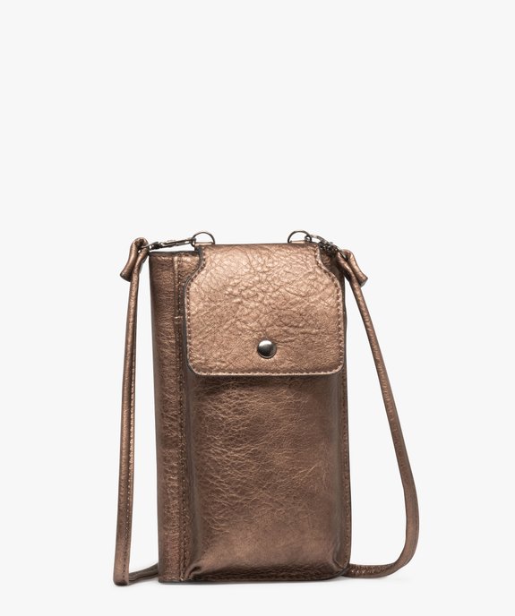 Pochette téléphone métallisée 2 en 1 femme vue1 - GEMO (ACCESS) - GEMO