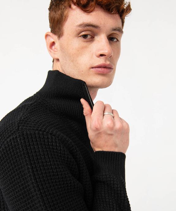 Pull col camionneur en grosse maille homme vue3 - GEMO (HOMME) - GEMO