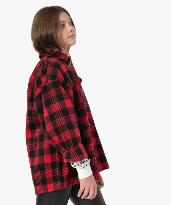Veste fille façon chemise à carreaux vue1 - GEMO (JUNIOR) - GEMO