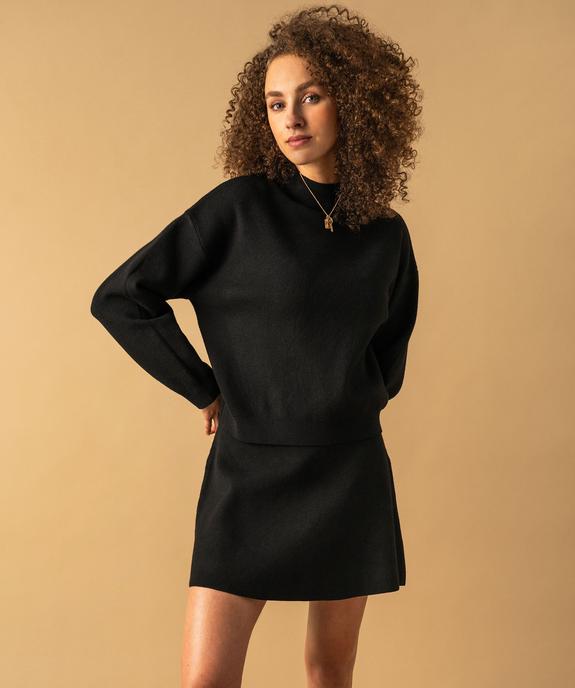 Pull à col montant coupe loose femme vue1 - GEMO 4G FEMME - GEMO