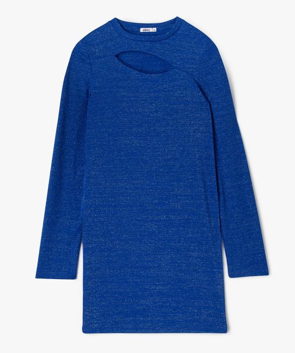 Robe de soirée à paillettes ouverture devant fille vue1 - GEMO (JUNIOR) - GEMO