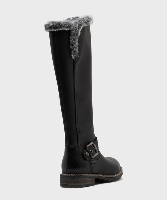 Bottes esprit biker avec fourrure imitation femme - Valentina Baldano vue4 - VALENTINA BALDA - GEMO
