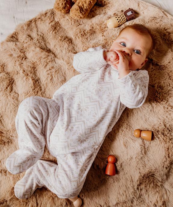Pyjama de Noël en velours imprimé bébé vue1 - GEMO(BB COUCHE) - GEMO