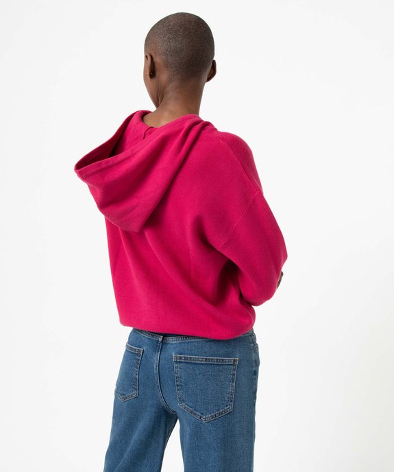 Pull femme à capuche ajustable par cordon vue3 - GEMO(FEMME PAP) - GEMO