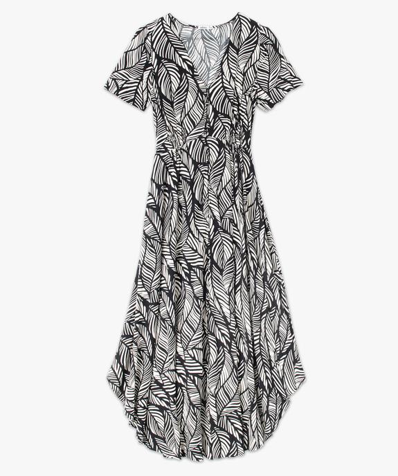 Robe imprimée à manches courtes bas ample femme vue4 - GEMO(FEMME PAP) - GEMO