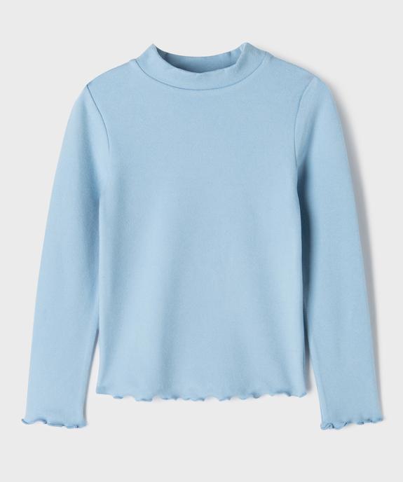 Tee-shirt manches longues chaud finitions froncées fille vue1 - GEMO (ENFANT) - GEMO