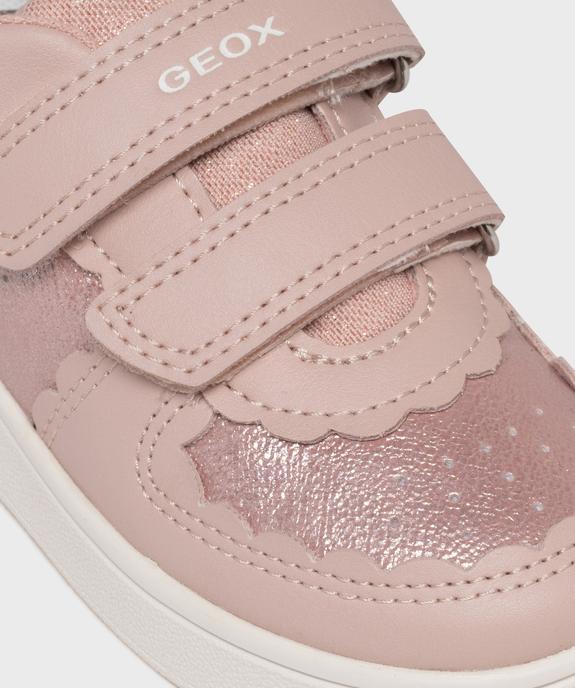 Baskets basses à scratch pailletées bébé fille - Geox vue6 - GEOX - GEMO