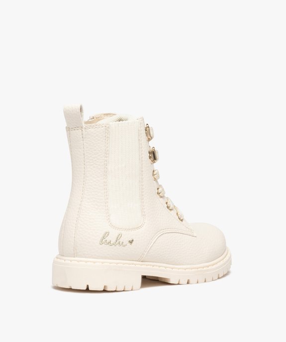 Boots fille unies Chelsea à semelle crantée - LuluCastagnette du 25 au 30 vue4 - LULU CASTAGNETT - GEMO