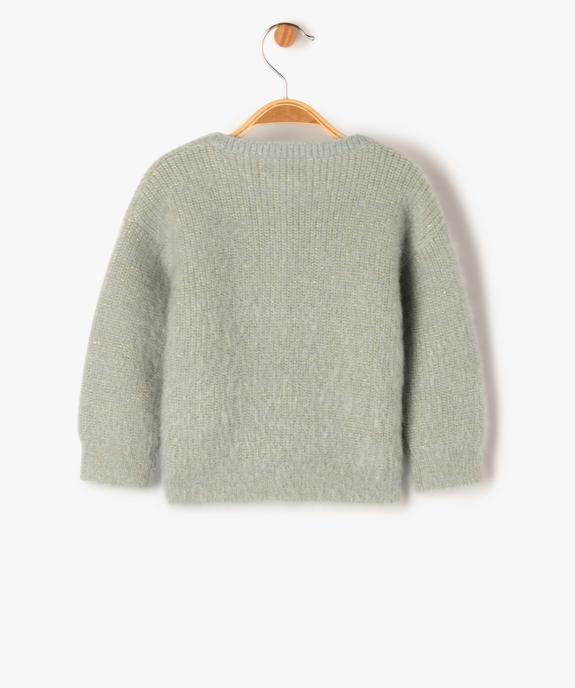 Gilet bébé fille en maille douce pailletée vue3 - GEMO(BEBE DEBT) - GEMO