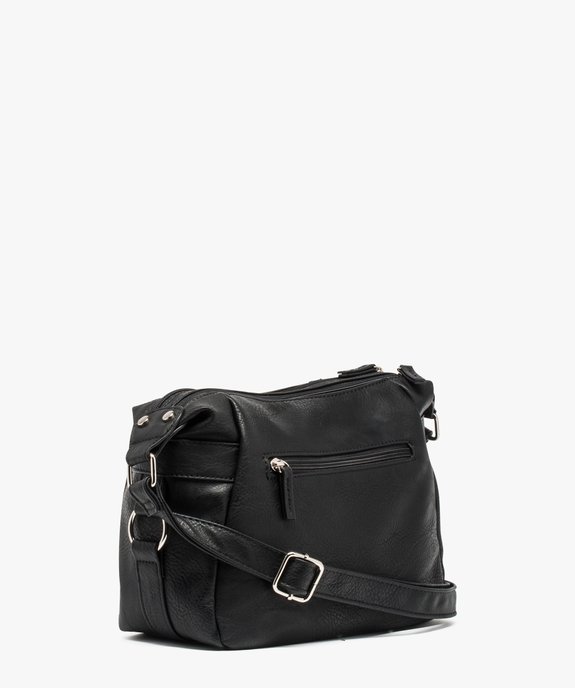 Sac femme forme besace multipoche avec zips décoratifs vue2 - GEMO (ACCESS) - GEMO