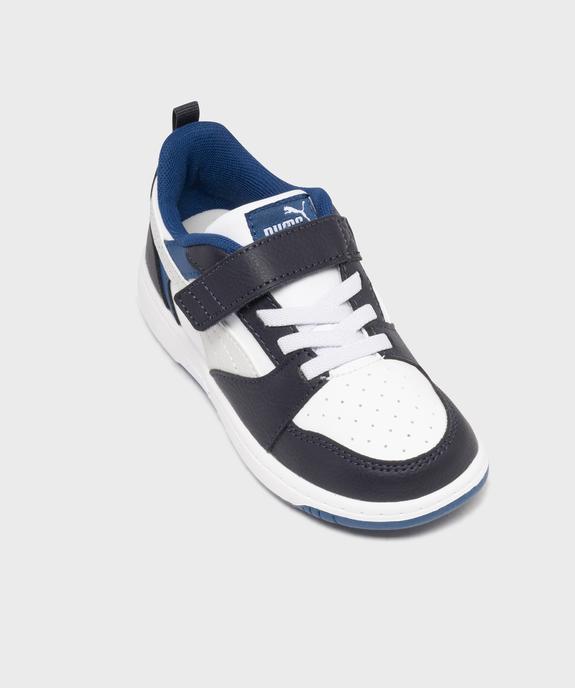 Baskets basses à lacets élastiques et scratch Rebound V6 garçon - Puma vue5 - PUMA - GEMO