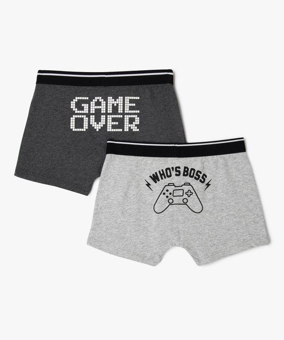 Boxer à motifs jeux video garçon (lot de 2) vue4 - GEMO 4G GARCON - GEMO