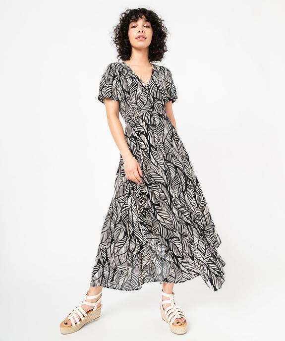 Robe imprimée à manches courtes bas ample femme vue1 - GEMO(FEMME PAP) - GEMO