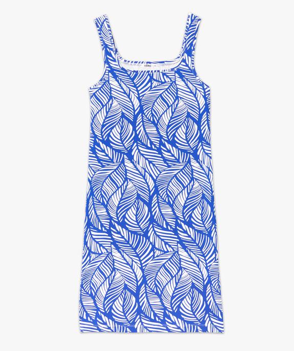 Robe tee-shirt femme imprimée en coton extensible vue4 - GEMO(FEMME PAP) - GEMO