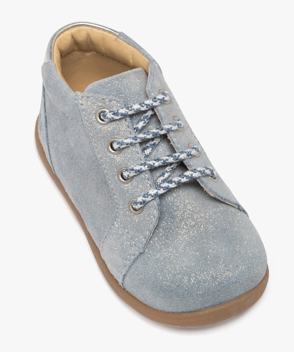 Chaussures premiers pas en cuir pailleté bébé fille - NA! vue5 - NA! - GEMO