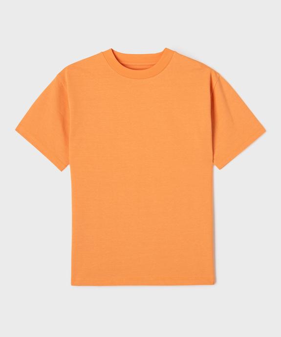 Tee-shirt uni à col rond garçon vue1 - GEMO (JUNIOR) - GEMO