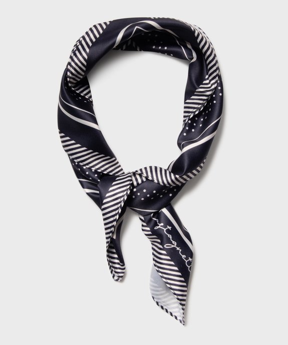 Foulard en satin à motifs étoiles femme - LuluCastagnette vue4 - LULU CASTAGNETT - GEMO