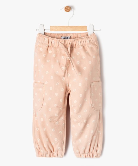 Pantalon jogger imprimé bébé fille vue1 - GEMO(BEBE DEBT) - GEMO