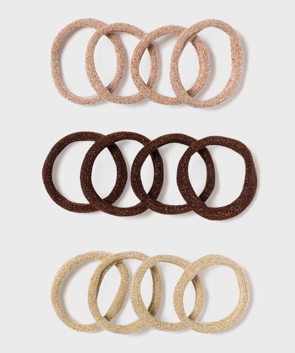 Elastiques cheveux à paillettes (lot de 12) vue1 - GEMO (ACCESS) - GEMO