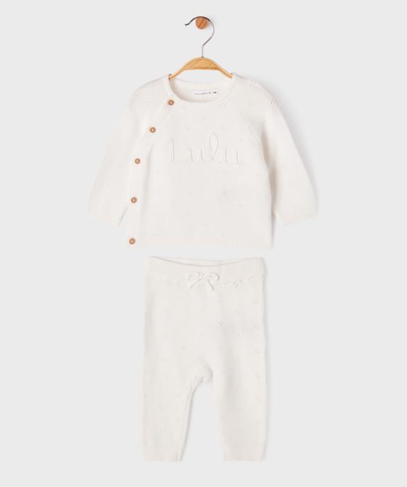 Ensemble 2 pièces en maille bébé fille brassière et pantalon - LuluCastagnette vue3 - LULU CASTAGNETTE GEMO FOR GOOD - GEMO