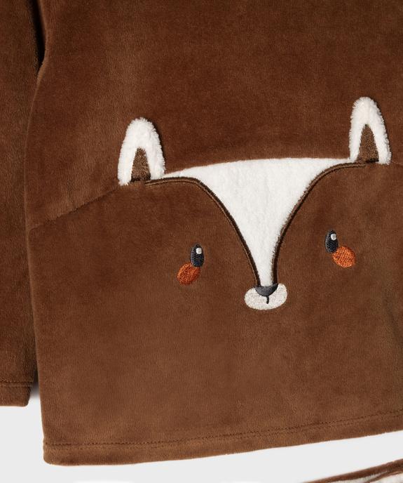 Pyjama en velours 2 pièces à motif renard bébé garçon vue2 - GEMO 4G BEBE - GEMO
