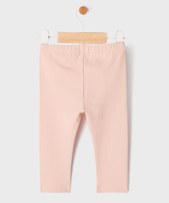 Legging uni en maille résistante bébé fille vue5 - GEMO(BEBE DEBT) - GEMO