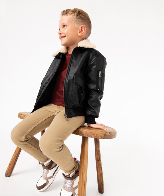 Pantalon chino slim 5 poches garçon vue1 - GEMO (ENFANT) - GEMO