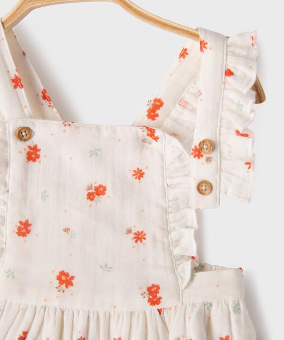 Combinaison courte à motifs fleuris et volants bébé fille vue4 - GEMO(BB COUCHE) - GEMO