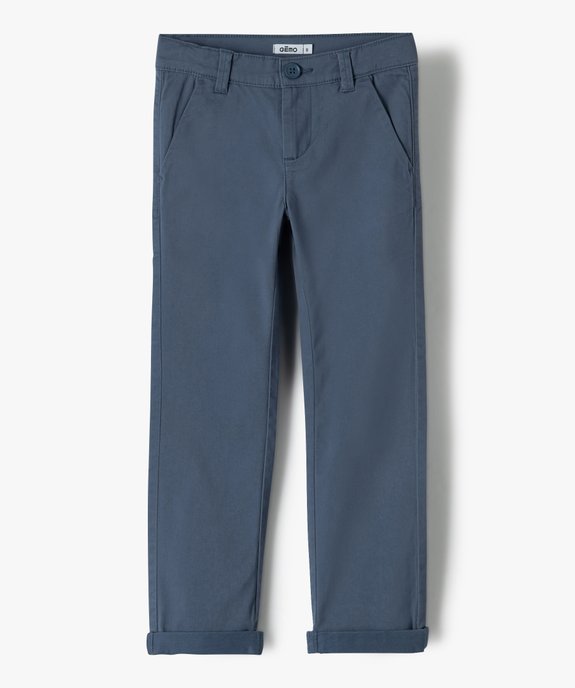 Pantalon chino 100% coton garçon vue1 - GEMO 4G GARCON - GEMO