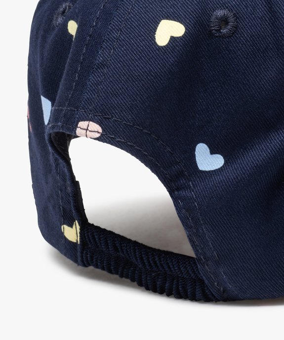 Casquette bébé fille à motifs coeurs et inscription pailletée vue2 - GEMO(BEBE DEBT) - GEMO