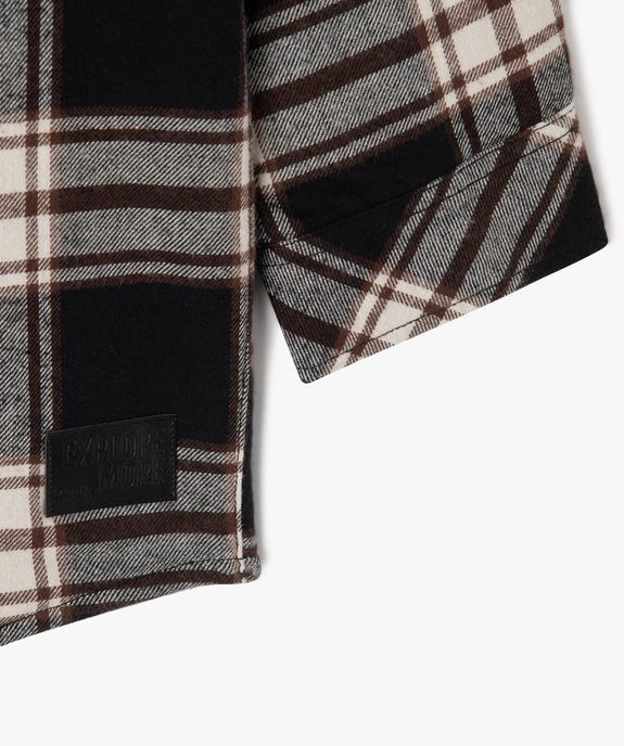 Sur-chemise à carreaux avec capuche garçon vue3 - GEMO (JUNIOR) - GEMO