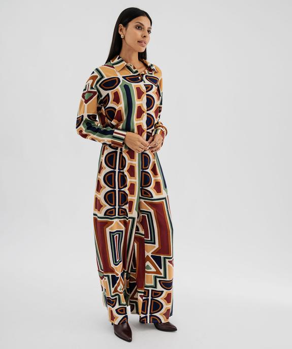Chemise fluide à motifs géométriques femme vue5 - GEMO(FEMME PAP) - GEMO