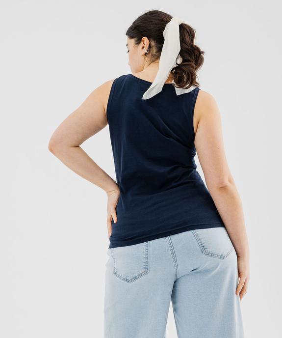 Débardeur à col rond uni femme grande taille vue8 - GEMO 4G GT - GEMO