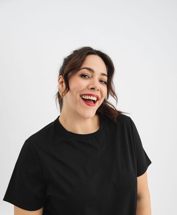 Robe tee-shirt à manches courtes et col rond femme grande taille vue2 - GEMO (G TAILLE) - GEMO