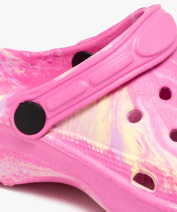 Sabots souples fille dessus perforé tie and dye vue6 - GEMO (ENFANT) - GEMO
