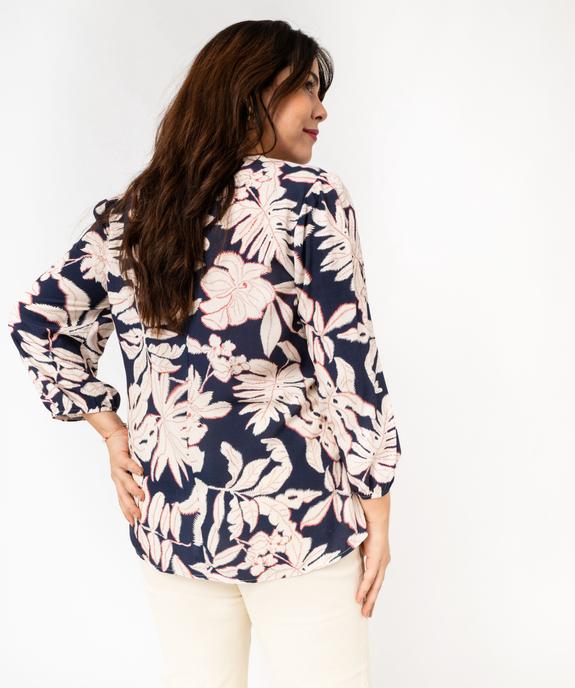 Blouse manches longues en viscose fleurie femme grande taille vue3 - GEMO (G TAILLE) - GEMO