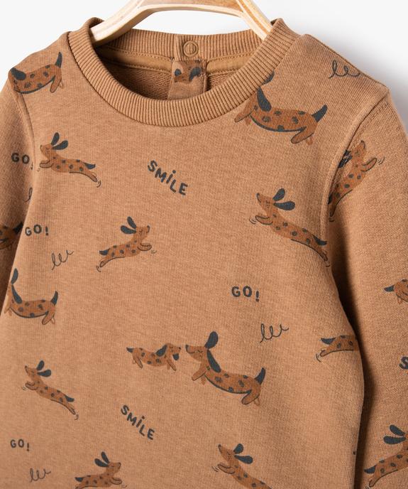 Sweat en maille bouclette imprimée bébé garçon vue2 - GEMO(BEBE DEBT) - GEMO