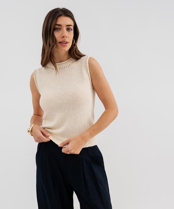 Pull sans manches d'été femme - LuluCastagnette vue2 - LULUCASTAGNETTE - GEMO