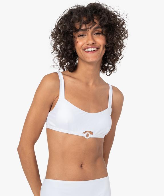 Haut de maillot de bain femme forme brassière  vue1 - GEMO 4G FEMME - GEMO