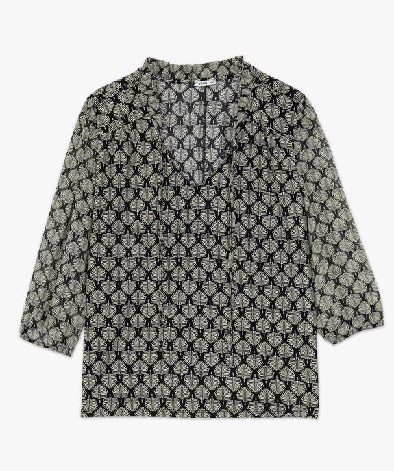 Blouse grande taille à manches longues en voile femme vue4 - GEMO (G TAILLE) - GEMO