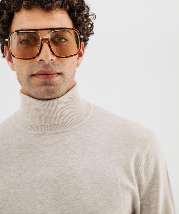 Pull col roulé en maille fine homme vue3 - GEMO 4G HOMME - GEMO