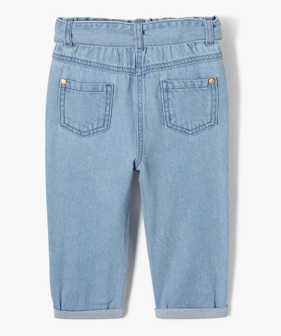 Jean bébé fille avec motifs brodés - LuluCastagnette vue3 - LULUCASTAGNETTE - GEMO