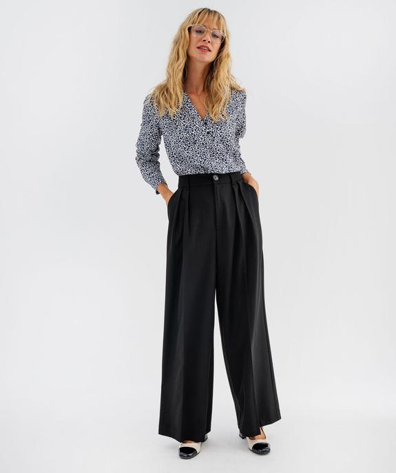 Blouse manches longues en maille gaufrée à motifs fleuris femme vue4 - GEMO(FEMME PAP) - GEMO