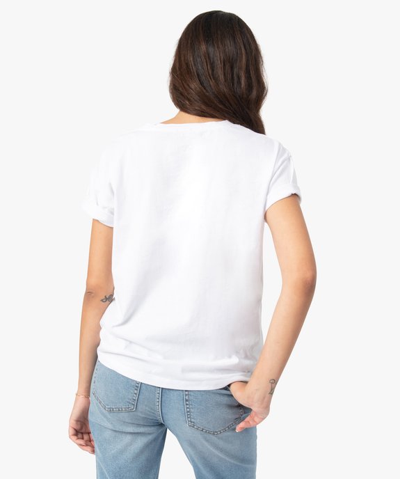 Tee-shirt femme avec motif positif vue3 - GEMO(FEMME PAP) - GEMO