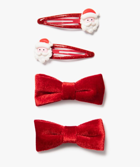 Barrettes à cheveux esprit Noël fille (lot de 4) vue1 - GEMO (ACCESS) - GEMO