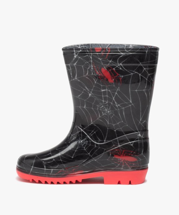 Bottes de pluie garçon imprimées et à semelle colorée - Spiderman vue3 - SPIDERMAN - GEMO