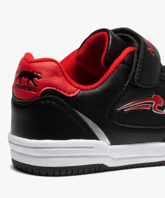 Baskets garçon bicolores à lacets et scratch - Airness vue6 - AIRNESS - GEMO